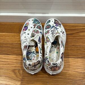 Hand colored with fabric markers, one of a kind, Vans.